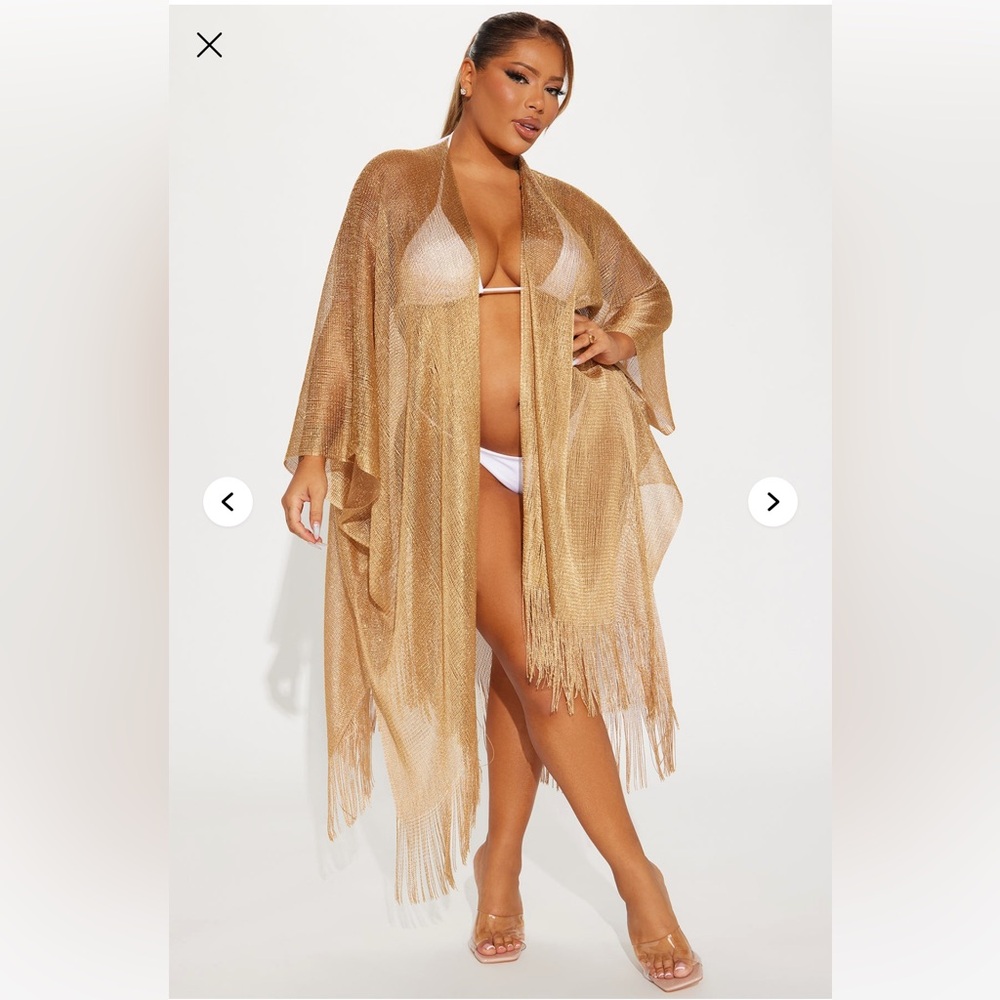 *NWT* Fashion Nova Kerry Fringe Cover Up Kimono